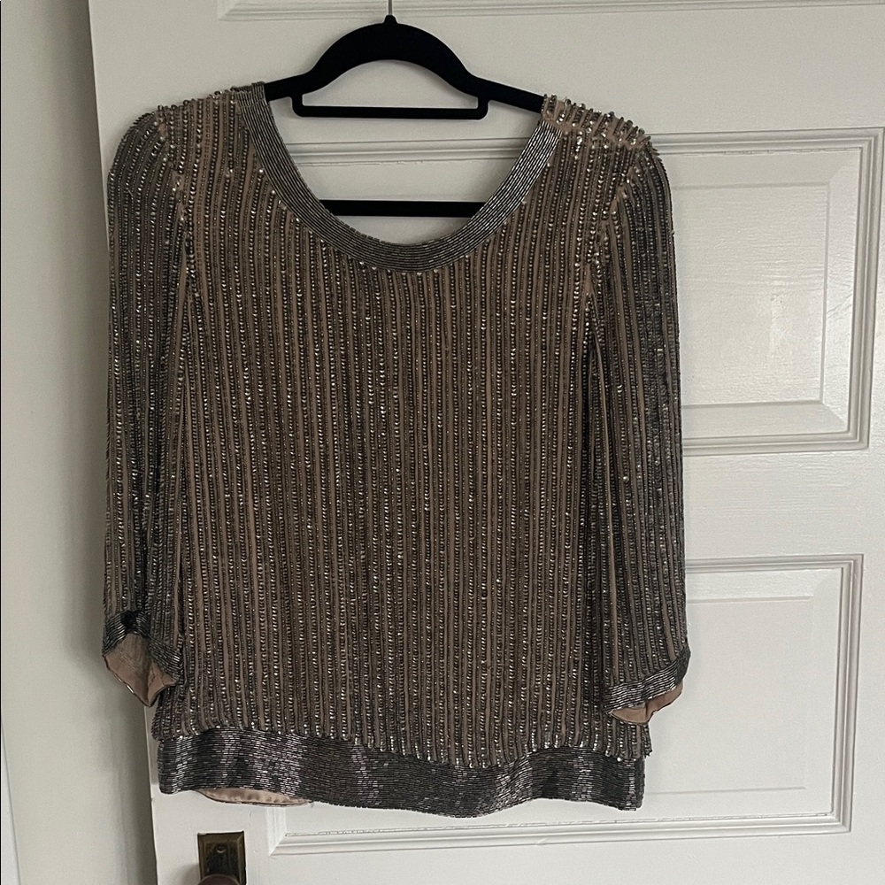 Parker sequin low back blouse